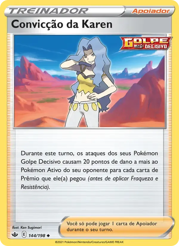 Convicção da Karen — Reinado Arrepiante 144 Portuguese Pokémon card