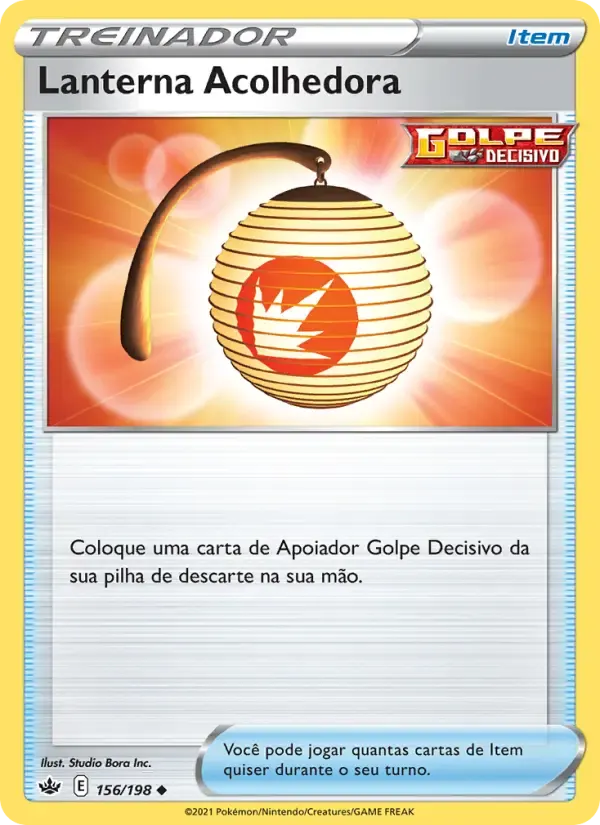 Lanterna Acolhedora — Reinado Arrepiante 156 Portuguese Pokémon card