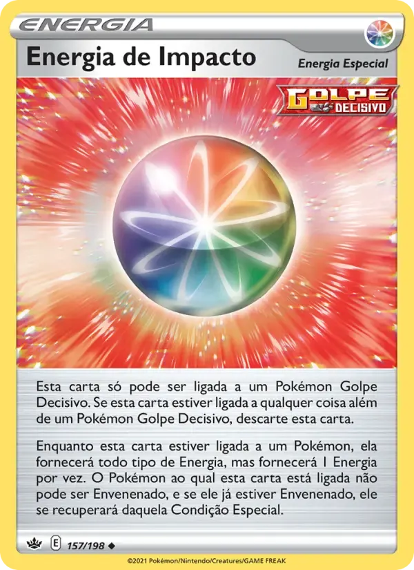 Energia de Impacto — Reinado Arrepiante 157 Portuguese Pokémon card