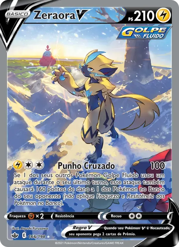 Zeraora V — Reinado Arrepiante 166 Portuguese Pokémon card