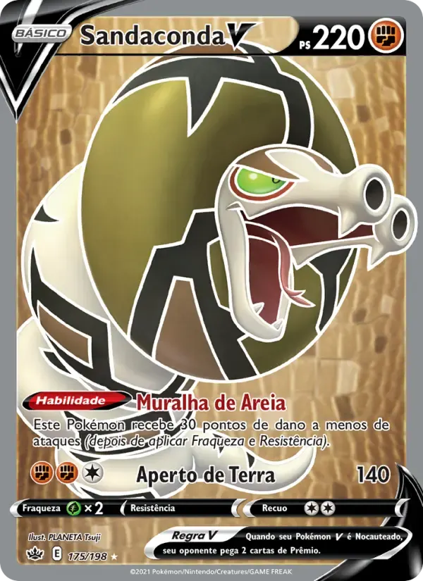 Sandaconda V — Reinado Arrepiante 175 Portuguese Pokémon card