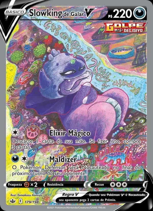 Slowking de Galar V — Reinado Arrepiante 179 Portuguese Pokémon card