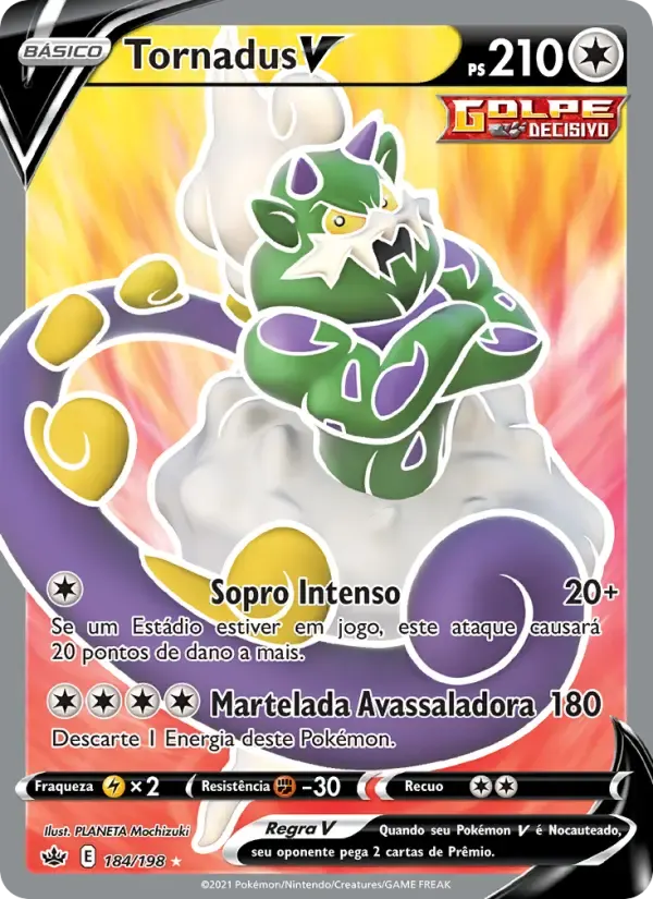 Tornadus V — Reinado Arrepiante 184 Portuguese Pokémon card