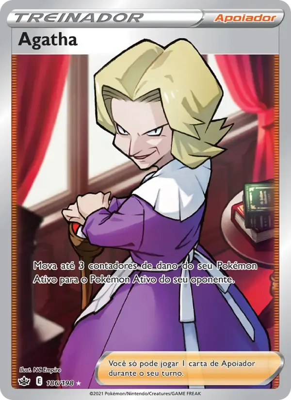 Agatha — Reinado Arrepiante 186 Portuguese Pokémon card