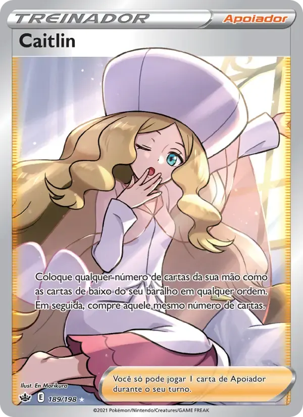 Caitlin — Reinado Arrepiante 189 Portuguese Pokémon card