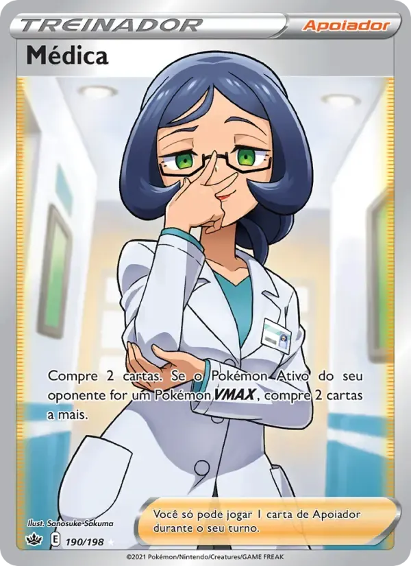 Médica — Reinado Arrepiante 190 Portuguese Pokémon card