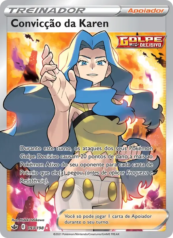 Convicção da Karen — Reinado Arrepiante 193 Portuguese Pokémon card