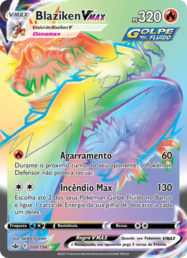 Blaziken VMAX — Reinado Arrepiante 200 Portuguese Pokémon card
