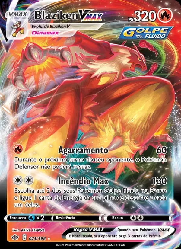 Blaziken VMAX — Reinado Arrepiante 21 Portuguese Pokémon card