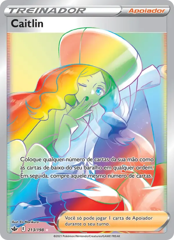 Caitlin — Reinado Arrepiante 213 Portuguese Pokémon card