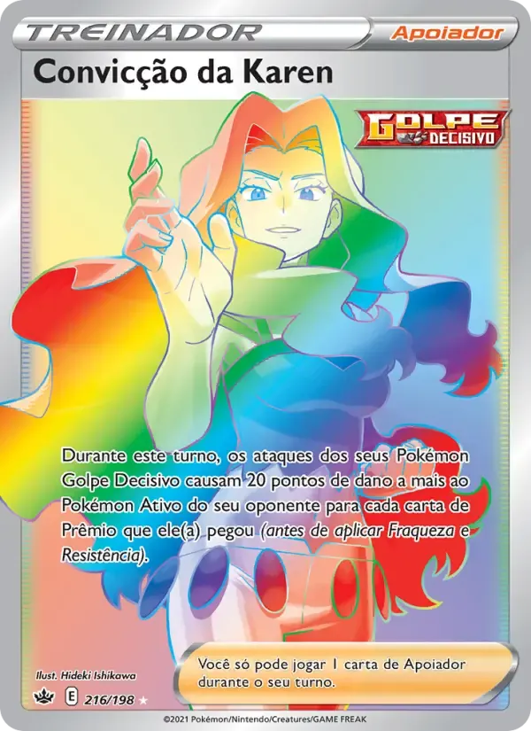 Convicção da Karen — Reinado Arrepiante 216 Portuguese Pokémon card