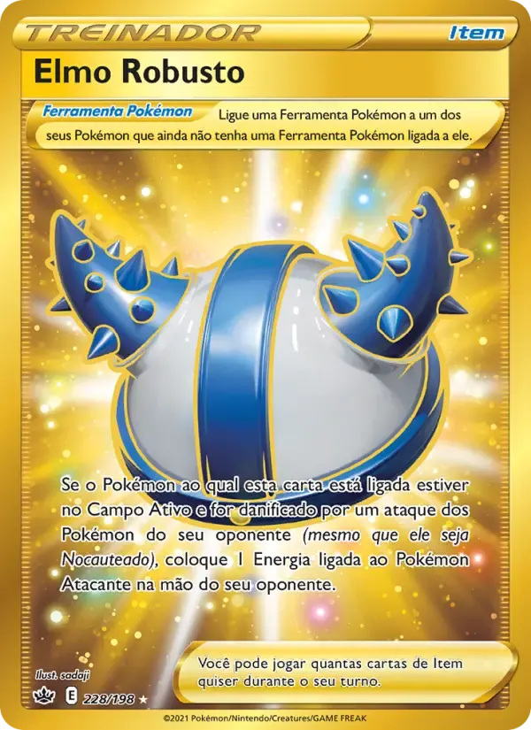 Elmo Robusto — Reinado Arrepiante 228 Portuguese Pokémon card