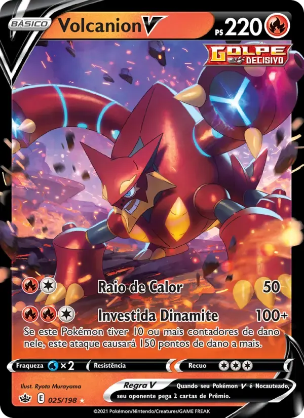 Volcanion V — Reinado Arrepiante 25 Portuguese Pokémon card