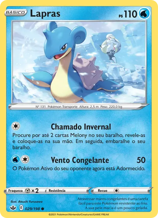 Lapras — Reinado Arrepiante 29 Portuguese Pokémon card
