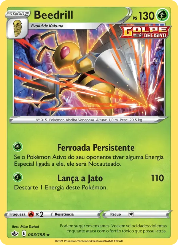 Beedrill — Reinado Arrepiante 3 Portuguese Pokémon card