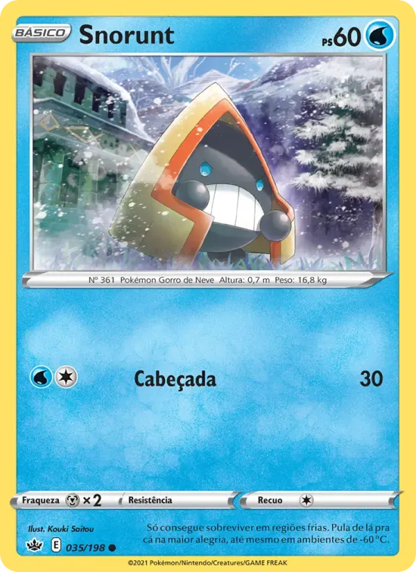 Snorunt — Reinado Arrepiante 35 Portuguese Pokémon card