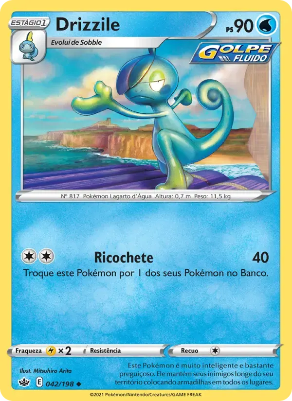 Drizzile — Reinado Arrepiante 42 Portuguese Pokémon card