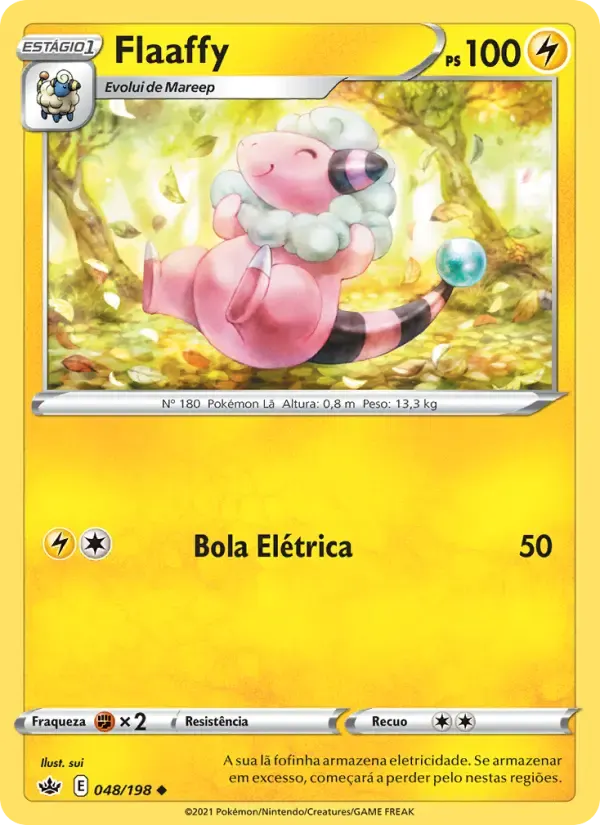 Flaaffy — Reinado Arrepiante 48 Portuguese Pokémon card