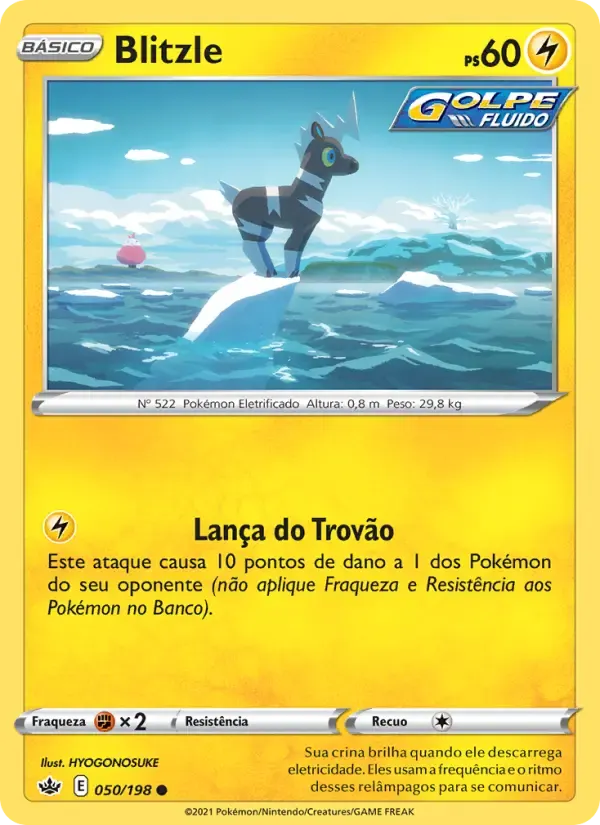 Blitzle — Reinado Arrepiante 50 Portuguese Pokémon card