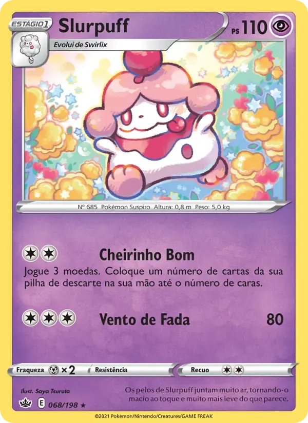 Slurpuff — Reinado Arrepiante 68 Portuguese Pokémon card