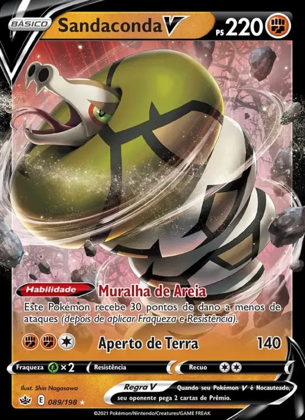 Sandaconda V — Reinado Arrepiante 89 Portuguese Pokémon card