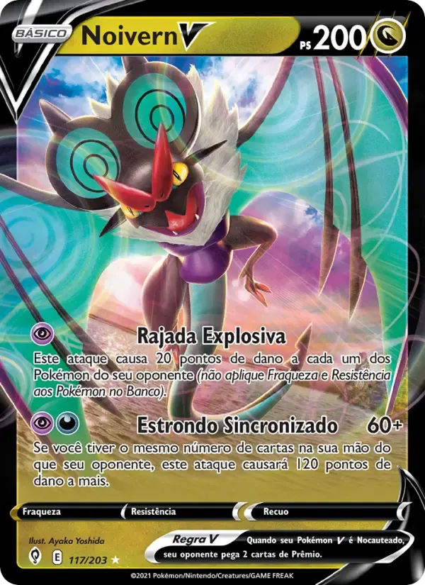 Noivern V — Céus em Evolução 117 Portuguese Pokémon card