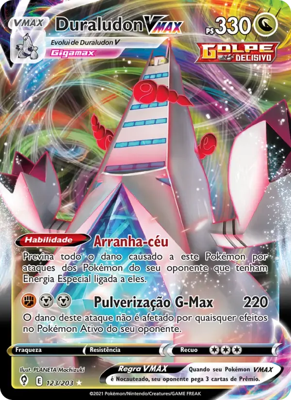 Duraludon VMAX — Céus em Evolução 123 Portuguese Pokémon card
