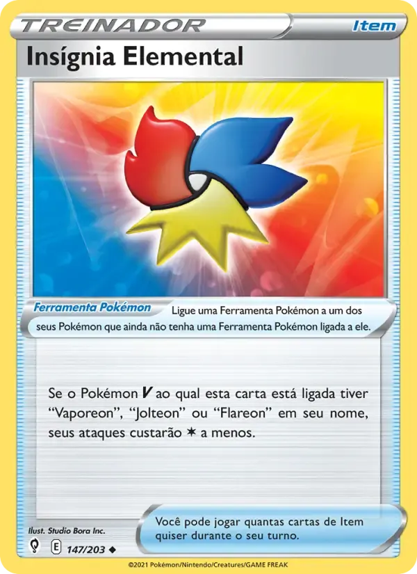 Insígnia Elemental — Céus em Evolução 147 Portuguese Pokémon card