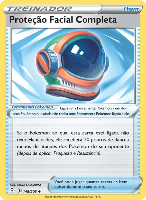 Proteção Facial Completa — Céus em Evolução 148 Portuguese Pokémon card