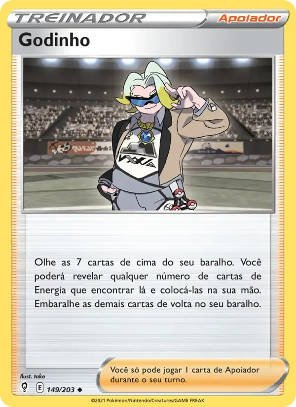 Godinho — Céus em Evolução 149 Portuguese Pokémon card
