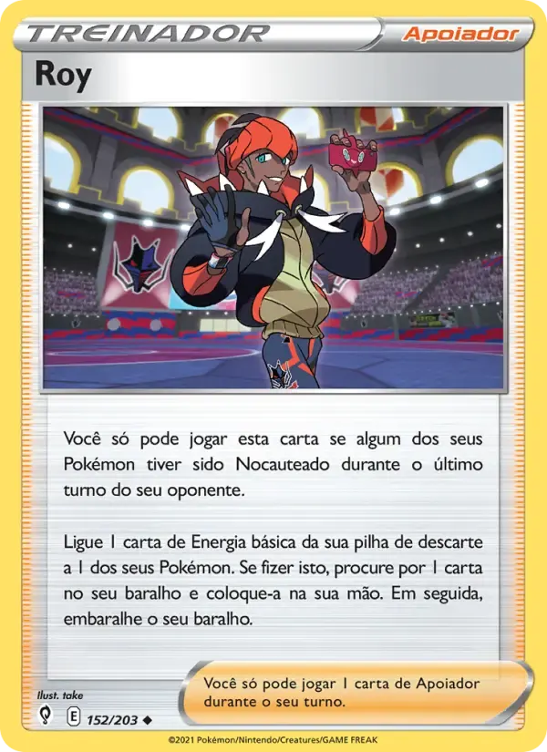 Roy — Céus em Evolução 152 Portuguese Pokémon card