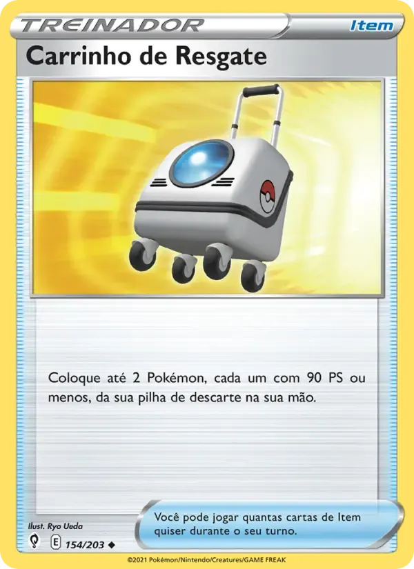 Carrinho de Resgate — Céus em Evolução 154 Portuguese Pokémon card