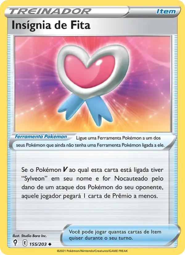 Insígnia de Fita — Céus em Evolução 155 Portuguese Pokémon card