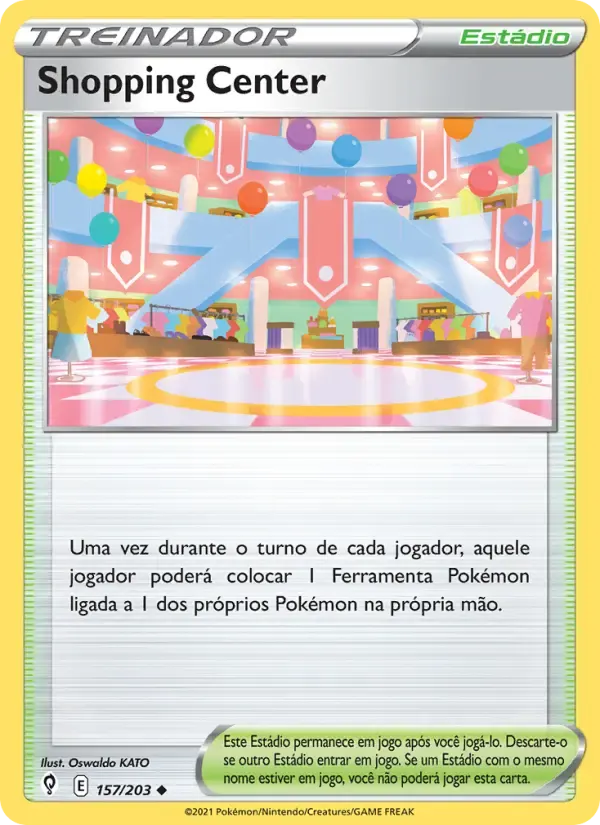Shopping Center — Céus em Evolução 157 Portuguese Pokémon card