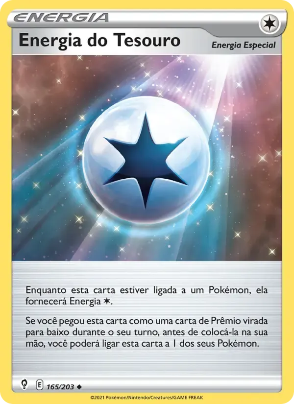 Energia do Tesouro — Céus em Evolução 165 Portuguese Pokémon card