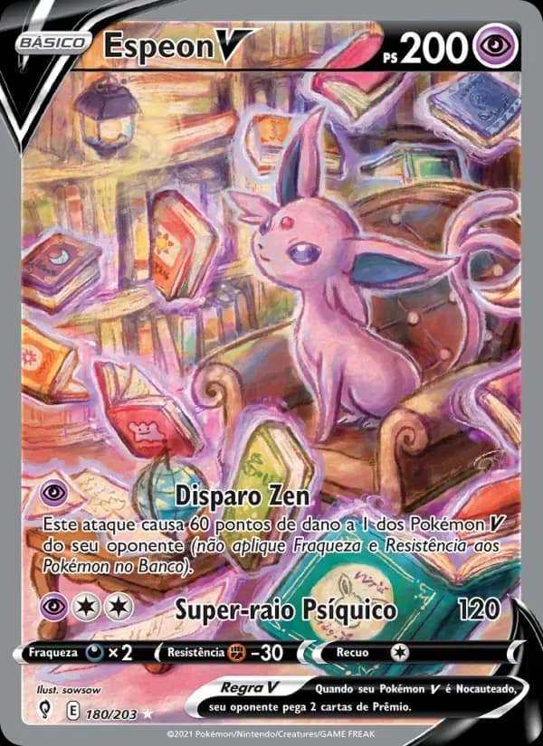 Espeon V — Céus em Evolução 180 Portuguese Pokémon card