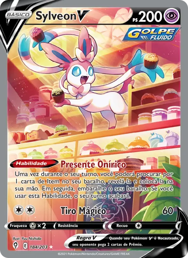 Sylveon V — Céus em Evolução 184 Portuguese Pokémon card