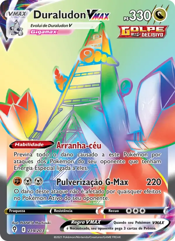 Duraludon VMAX — Céus em Evolução 219 Portuguese Pokémon card