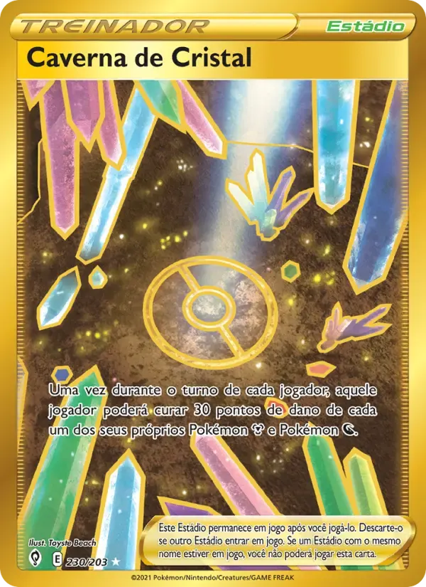 Caverna de Cristal — Céus em Evolução 230 Portuguese Pokémon card