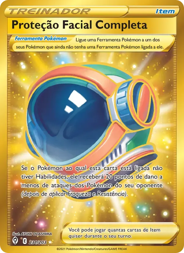Proteção Facial Completa — Céus em Evolução 231 Portuguese Pokémon card