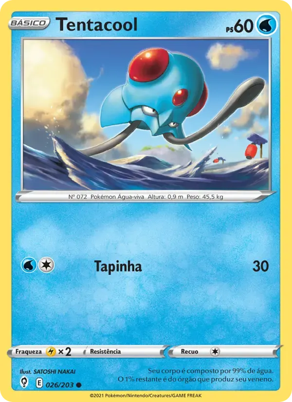 Tentacool — Céus em Evolução 26 Portuguese Pokémon card