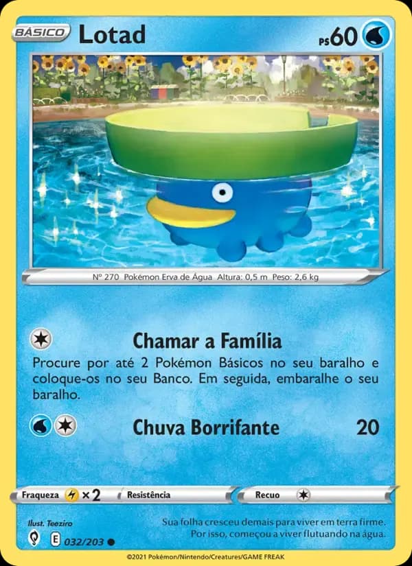 Lotad — Céus em Evolução 32 Portuguese Pokémon card
