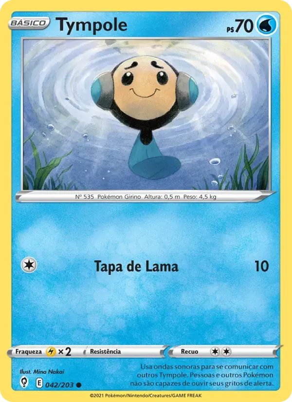 Tympole — Céus em Evolução 42 Portuguese Pokémon card