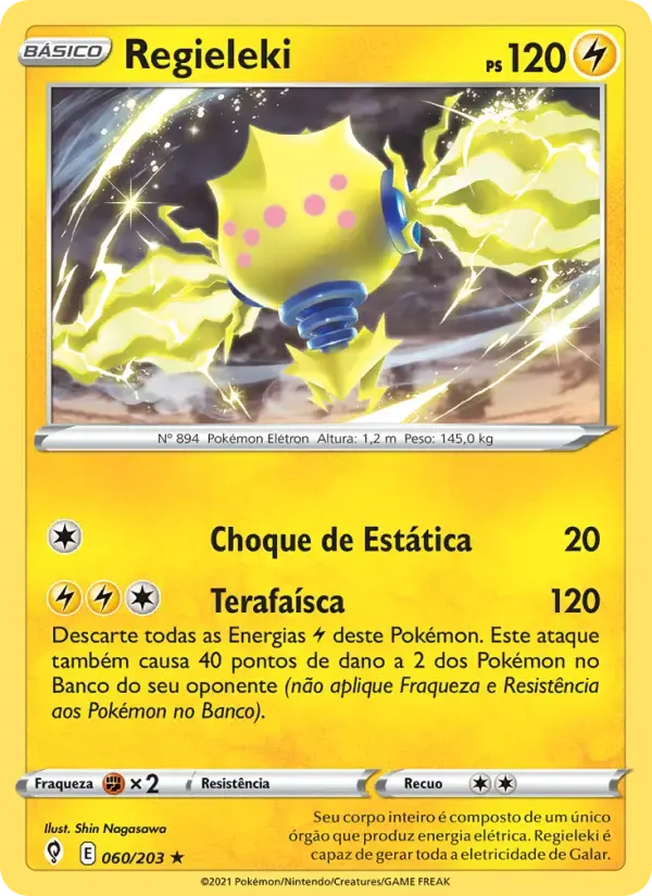 Regieleki — Céus em Evolução 60 Portuguese Pokémon card
