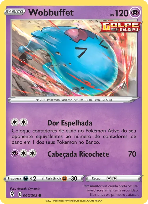 Wobbuffet — Céus em Evolução 66 Portuguese Pokémon card