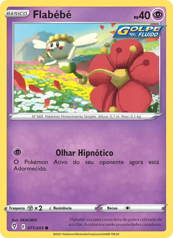 Flabébé — Céus em Evolução 71 Portuguese Pokémon card