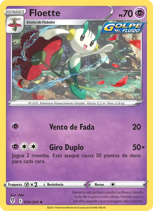 Floette — Céus em Evolução 72 Portuguese Pokémon card