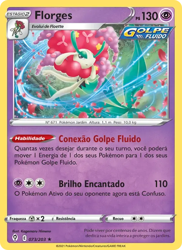Florges — Céus em Evolução 73 Portuguese Pokémon card