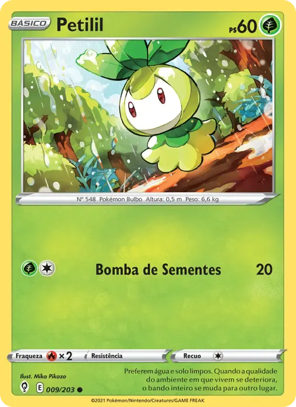 Petilil — Céus em Evolução 9 Portuguese Pokémon card