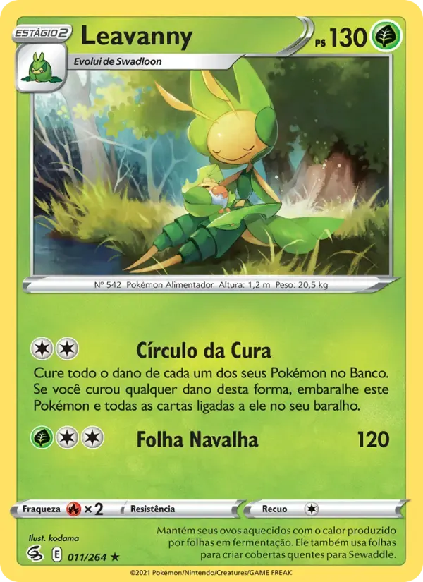 Leavanny — Golpe Fusão 11 Portuguese Pokémon card